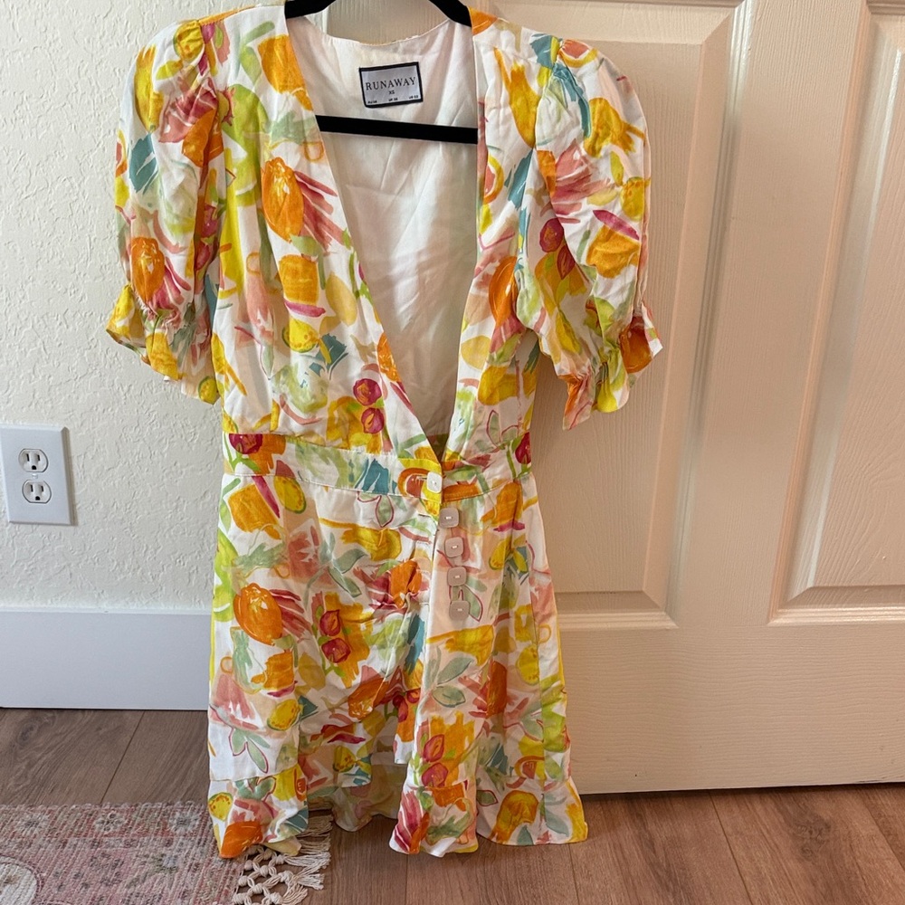 Runaway Colorful Floral Mini Dress